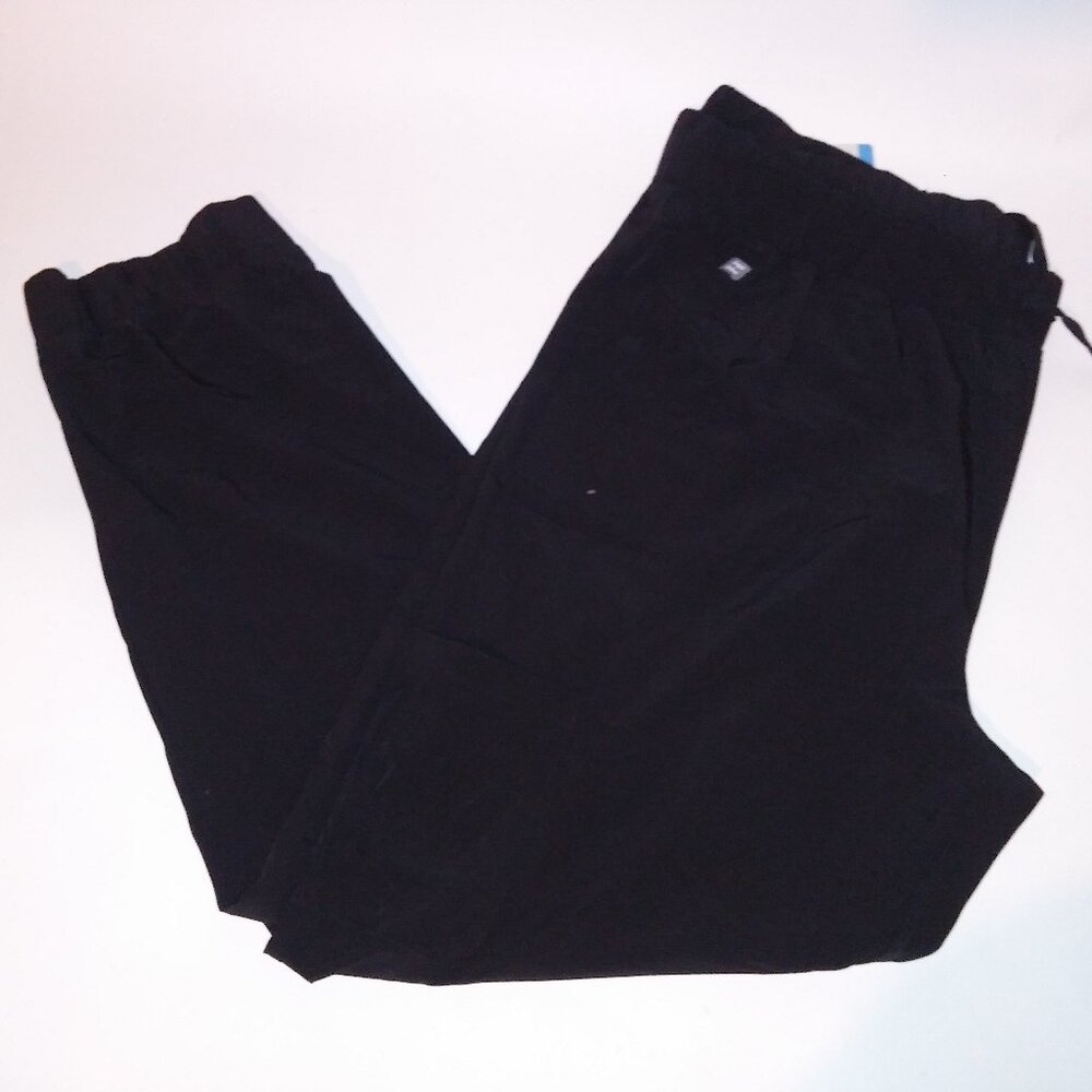 Hanes Comfort Fit Scrubs Pants 3X Athletic Fit Black Solid Roomy Pockets Adjusta
